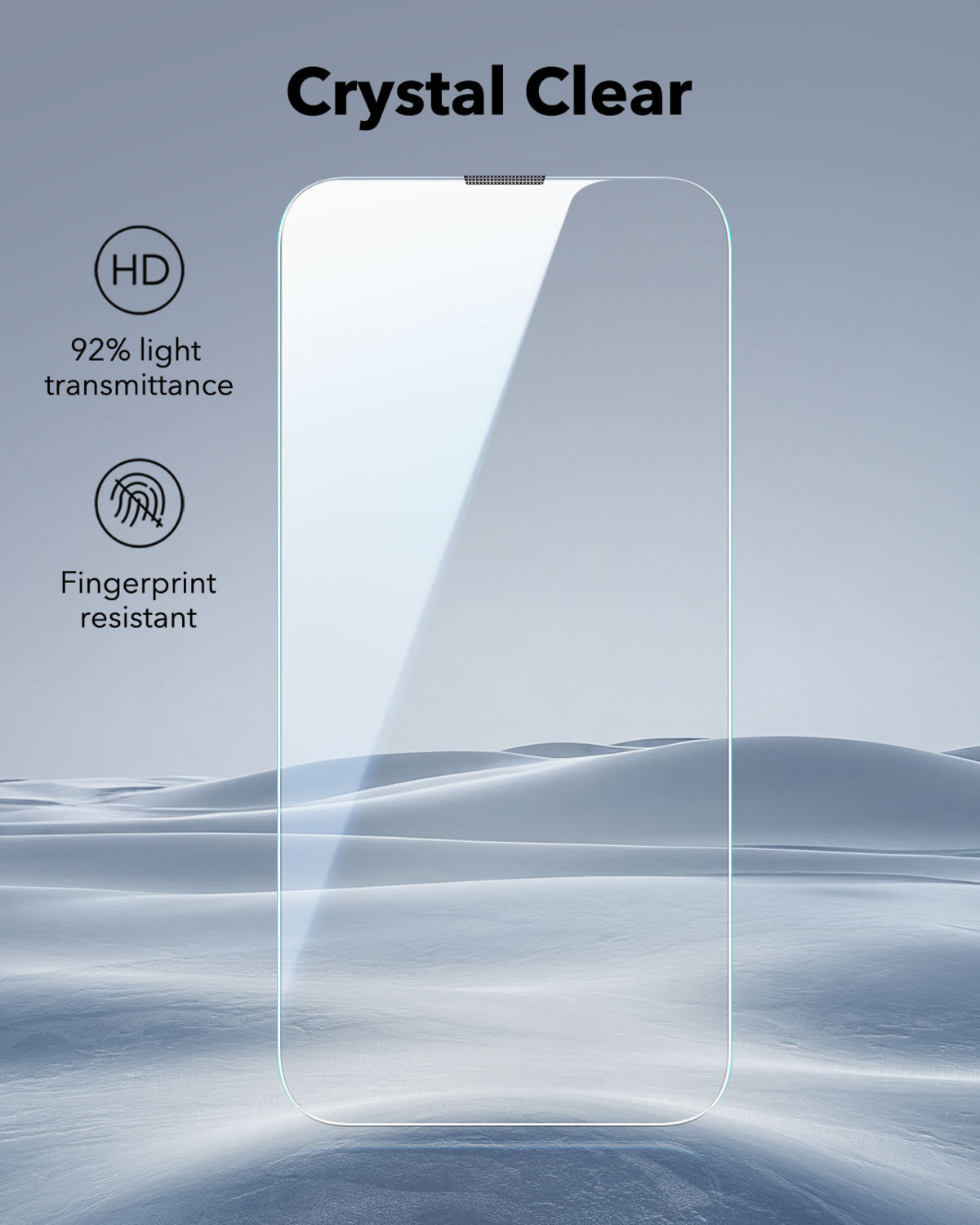 Esr iPhone 17E/16E/14/13 Pro/13 Anti-Static Temperli Full Cam Ekran Koruyucu Kolay Kurulum Kiti - 2 Adet