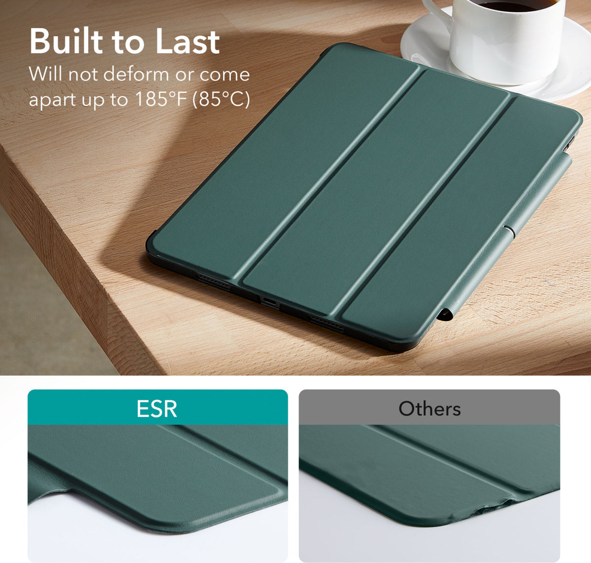 ESR iPad Pro 12.9 inç M2-M1 uyumlu ascendis tablet kılıfı, dayanıklı ve şık koruma sağlar.