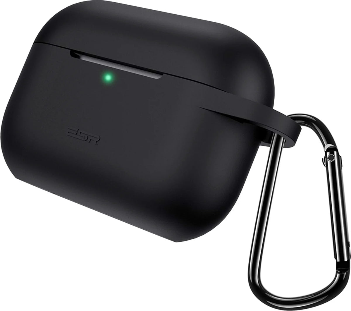 ESR Airpods Pro 2 kılıfı, siyah bounce tasarımıyla Bluetooth kulaklık aksesuarı, dayanıklı ve şık koruma sağlar.