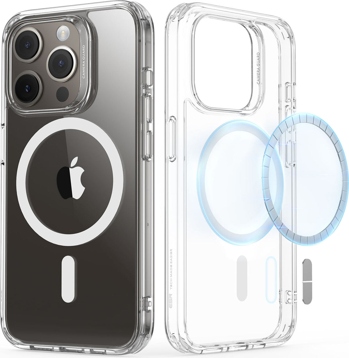 ESR Apple iPhone 15 Pro Kılıf Magsafe Silikon - Şeffaf