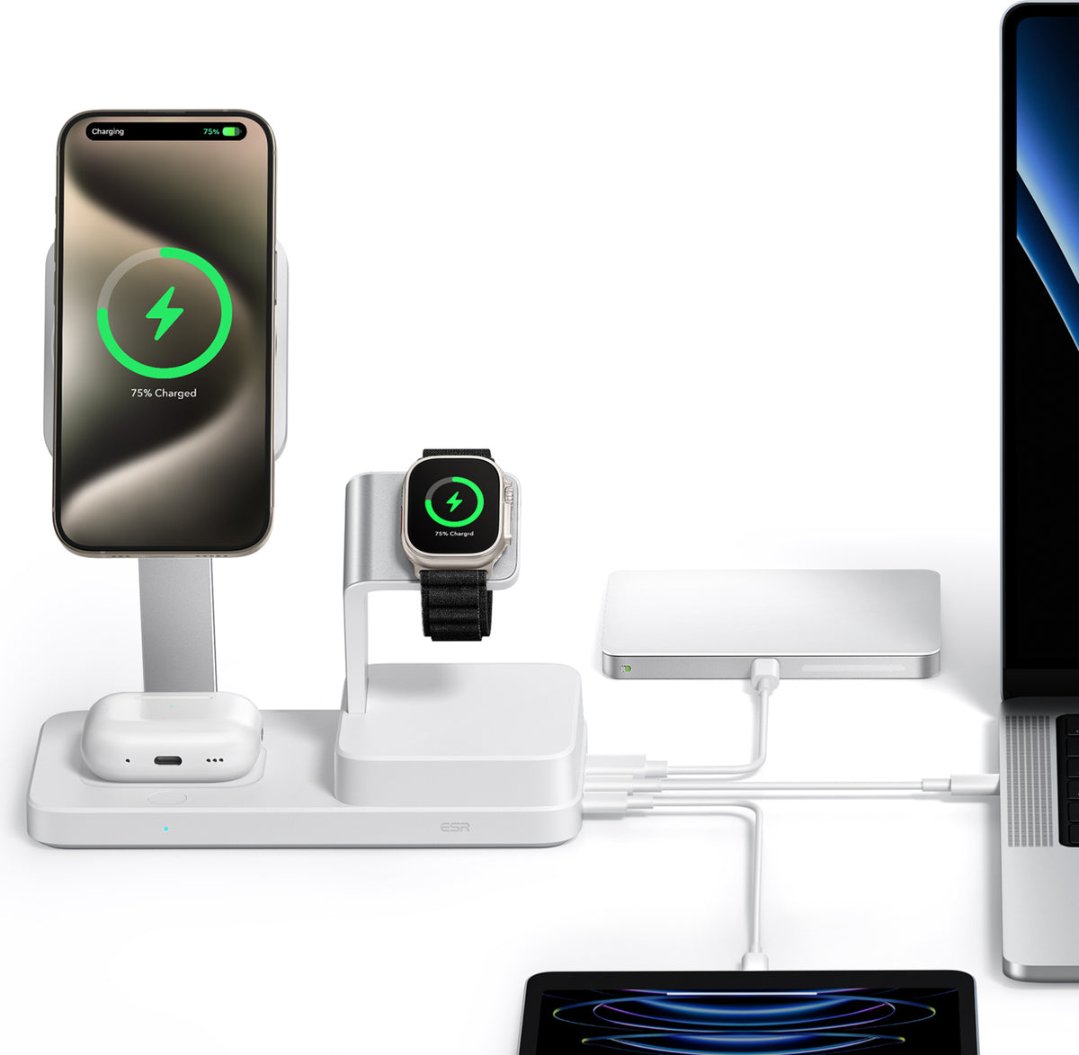 ESR 100W Şarj Standı 6 In 1 Magsafe ve Cryoboost - Beyaz