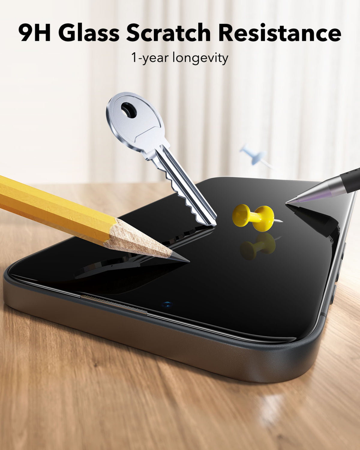 Esr iPhone 17E/16E/14/13 Pro/13 Anti-Static Temperli Full Cam Ekran Koruyucu Kolay Kurulum Kiti - 2 Adet