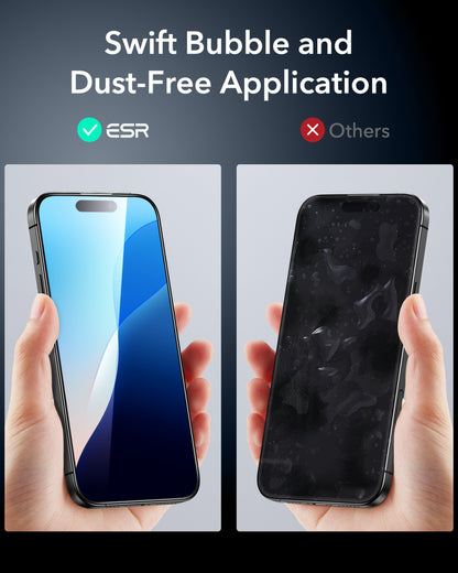 Esr iphone 16 Plus Anti-Static Temperli Full Cam Ekran Koruyucu Kolay Kurulum Kiti