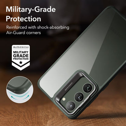 ESR Samsung S23 Kılıf Standlı Kickstand Silikon - Şeffaf Yeşil