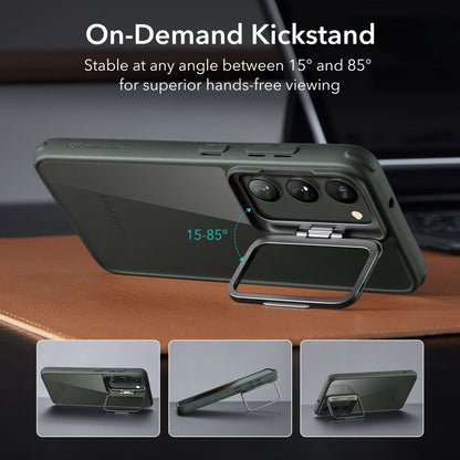 ESR Samsung S23 Plus Kılıf Kickstand Silikon - Şeffaf Yeşil