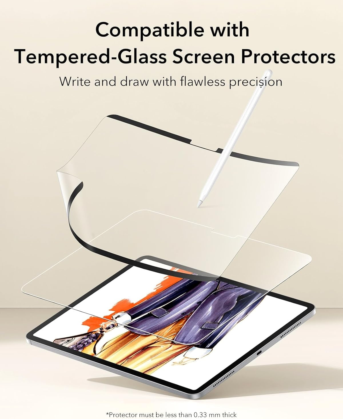 Esr Apple iPad Pro 11" (2024–2025 | M4 / M5) Uyumlu – Nano Paper-Like (Kağıt Hissi) Ekran Koruyucu