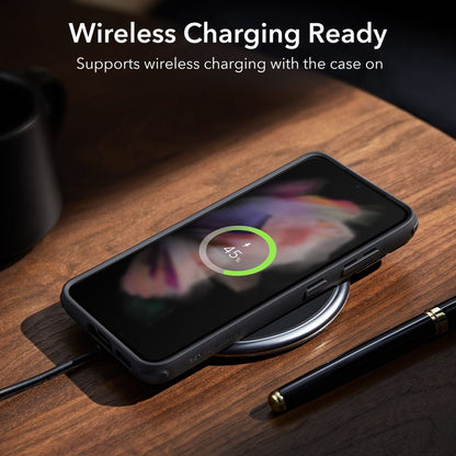 ESR Samsung S23 Kılıf Standlı Kickstand Silikon - Şeffaf Siyah