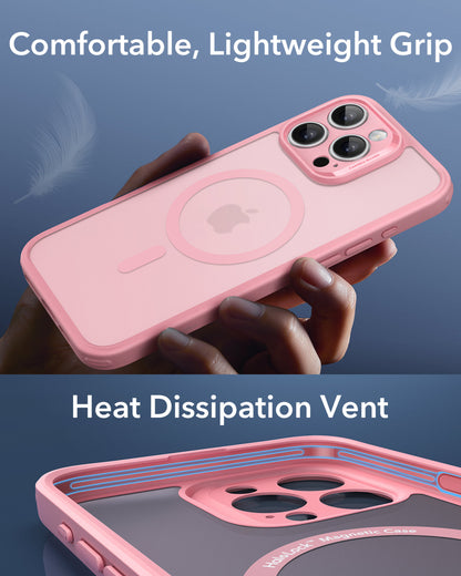 Esr Iphone 16 Pro Max Halolock Magsafe Hybrid Silikon Kılıf Buzlu Pembe + Ekran Koruyucu Set
