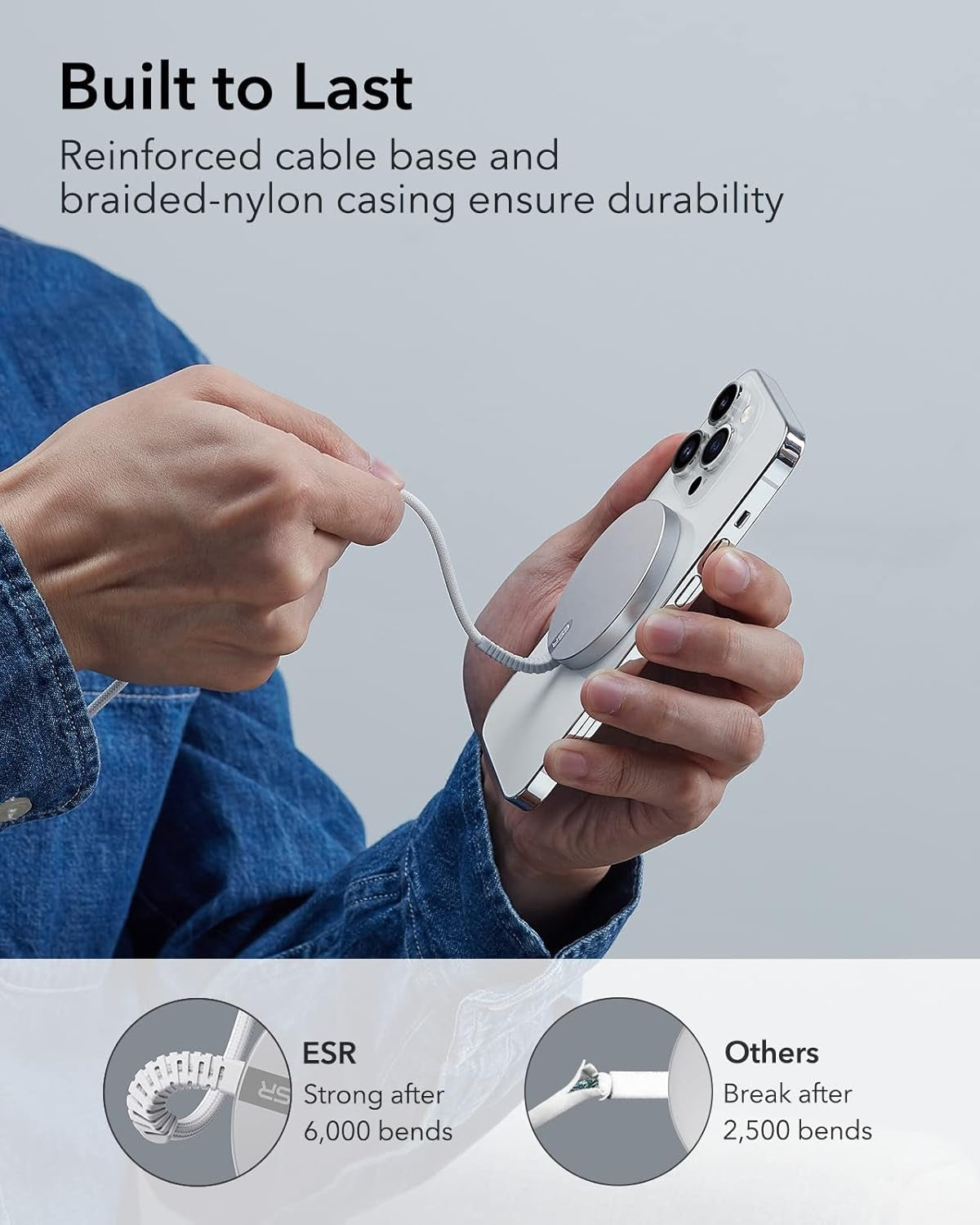 Esr Şarj Cihazı Magsafe 15W Mini Halolock - Gümüş Gri