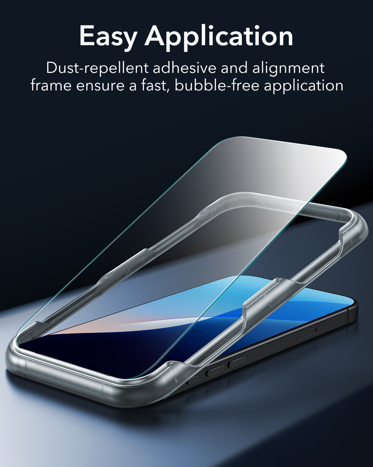 Esr Iphone 16 Pro Max Halolock Magsafe Hybrid Silikon Kılıf Buzlu Siyah + Ekran Koruyucu Set