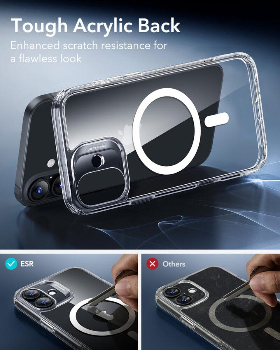 ESR iPhone 16 Uyumlu Halolock Magsafe Classic Hybrid Silikon Kılıf Şeffaf