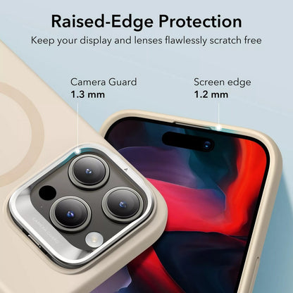 ESR Apple iPhone 15 Pro Uyumlu, Cloud Soft Halolock Magsafe Kickstand Kılıf Tan Rengi