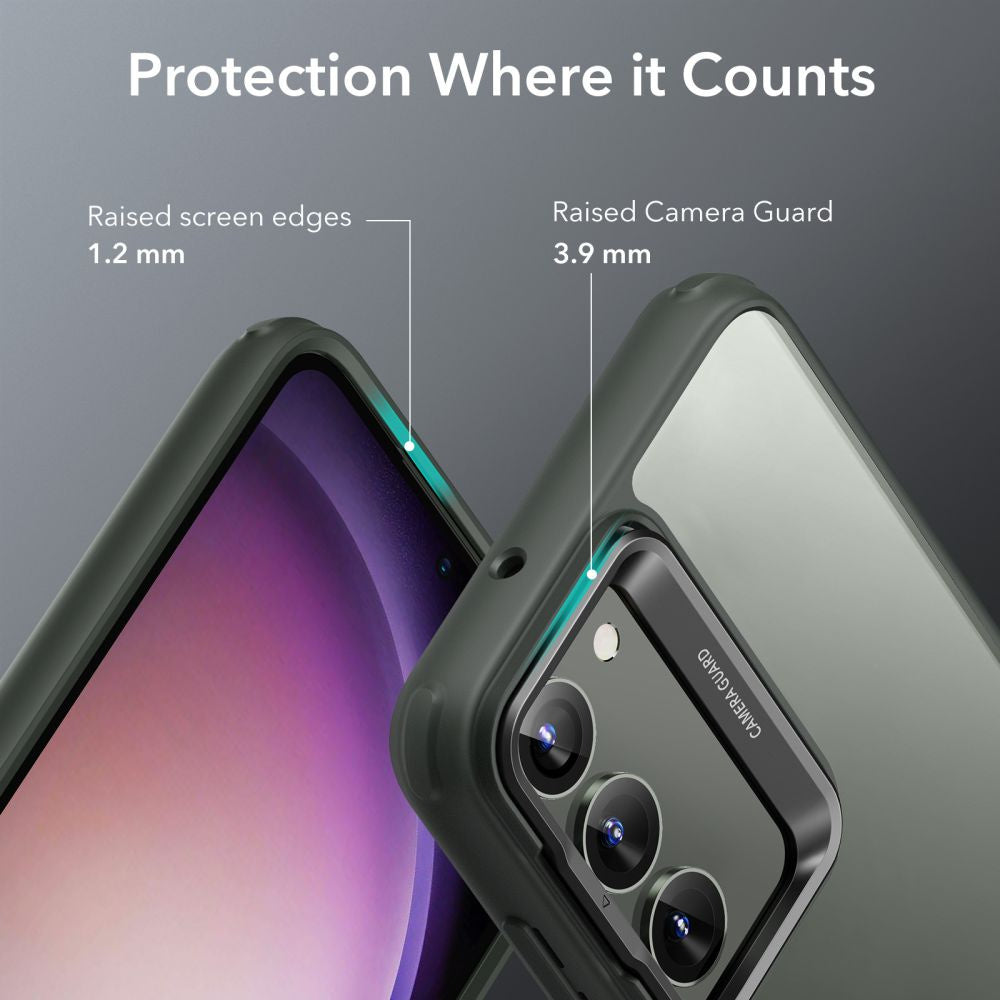 ESR Samsung S23 Plus Kılıf Kickstand Silikon - Şeffaf Yeşil