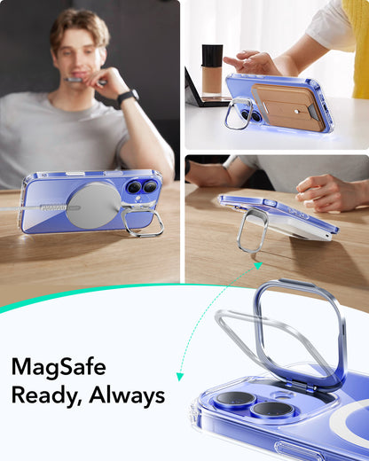 Esr Iphone 16 Plus Halolock Mag Safe Classic Hybrid Stantlı Silikon Kılıf Şeffaf - Kamera Kontrol Buton