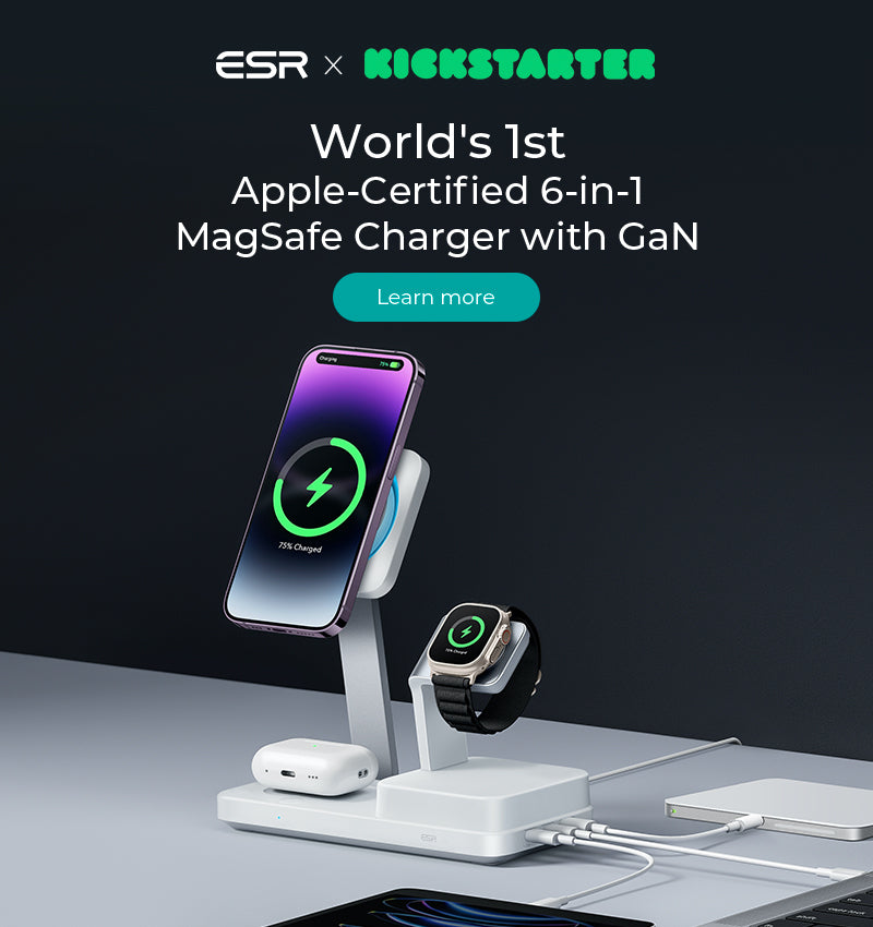ESR 100W Şarj Standı 6 In 1 Magsafe ve Cryoboost - Beyaz