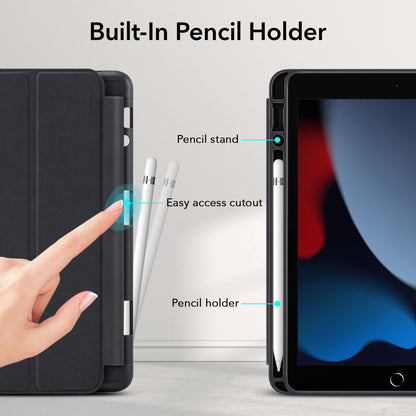 Esr Apple iPad 10.2" (2019–2021 | 7., 8., 9. Nesil | A10 / A12 / A13) Uyumlu Rebound Pencil Case iPad Kılıf