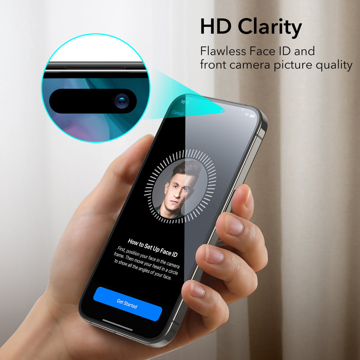 Esr Iphone 15 Pro Anti-Static Temperli Full Cam Ekran Koruyucu 2 Adet