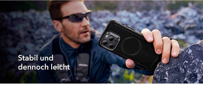 ESR iPhone 16 Pro Kılıf Cyber Tough Halolock Magsafe Standlı Silikon - Siyah