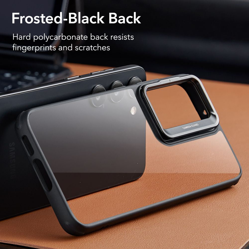 ESR Samsung S23 Kılıf Standlı Kickstand Silikon - Şeffaf Siyah