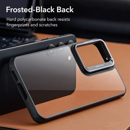 ESR Samsung S23 Kılıf Standlı Kickstand Silikon - Şeffaf Siyah