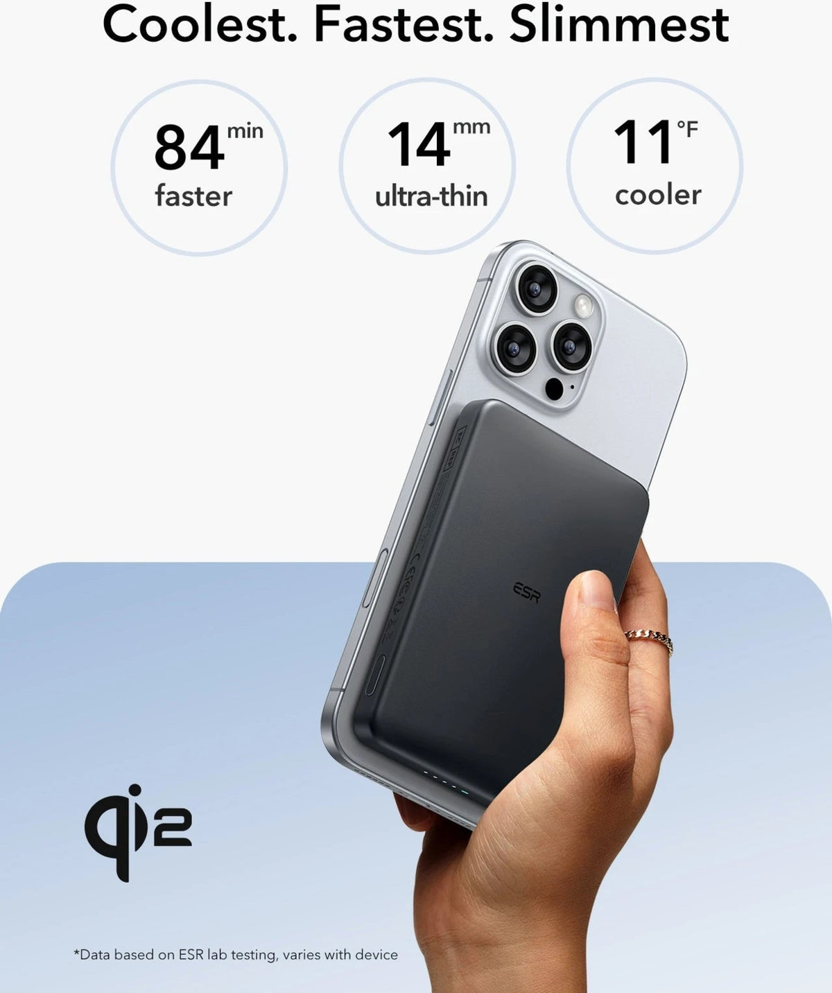 Esr Qi2 Taşınabilir Şarj Cihazı Magslim Power Bank 5000 Mah - Siyah