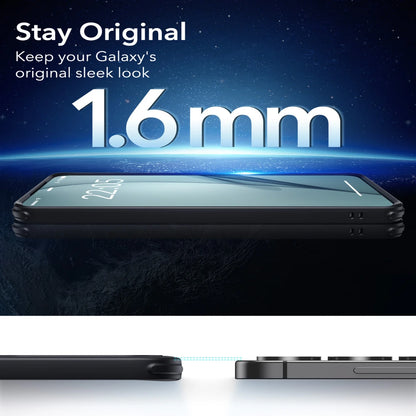 ESR Samsung S25 Plus Halolock Magsafe klasik hibrit silikon kılıf, dayanıklı ve şık telefon koruyucu, siyah renkli.