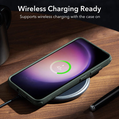 ESR Samsung S23 Plus Kılıf Kickstand Silikon - Şeffaf Siyah