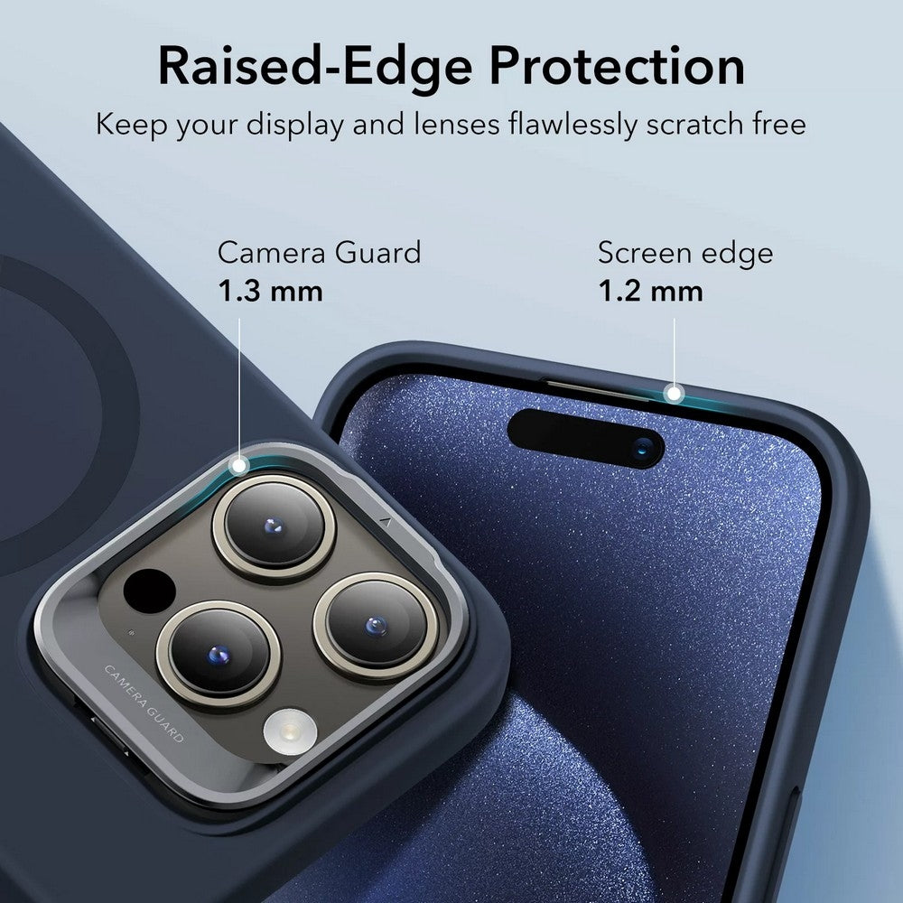 ESR Apple iPhone 15 Pro Kılıf Cloud Soft HaloLock MagSafe Kickstand - Dark Blue