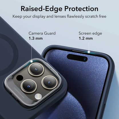 ESR Apple iPhone 15 Pro Kılıf Cloud Soft HaloLock MagSafe Kickstand - Dark Blue