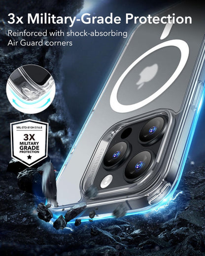 ESR iPhone 16 Pro Max Uyumlu Halolock Magsafe Classic Hybrid Silikon Kılıf Buzlu Şeffaf