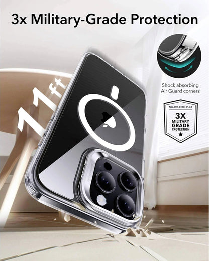 ESR iPhone 16 Pro Kılıf Halolock MagSafe Classic Hybrid Standlı Silikon - Şeffaf