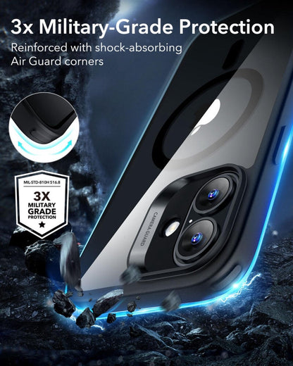 ESR iPhone 16 Uyumlu Halolock Magsafe Classic Hybrid Silikon Kılıf Şeffaf Siyah