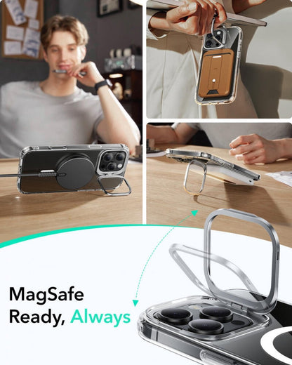 ESR iPhone 16 Pro Max Kılıf HaloLock MagSafe Classic Hybrid Standlı Silikon – Şeffaf