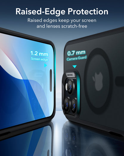 Esr Iphone 16 Pro Max Halolock Magsafe Classic Hybrid Silikon Kılıf Buzlu Buzlu Siyah + Ekran Koruyucu Set