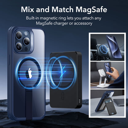 Esr Iphone 15 Pro Max Halolock Magsafe Boost Flick Standlı Kılıf Dark Blue