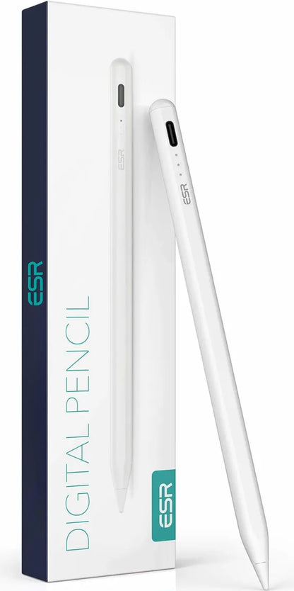 Esr Apple iPad Uyumlu Avuç Içi Reddetmeli Dokunmatik Kalem Beyaz