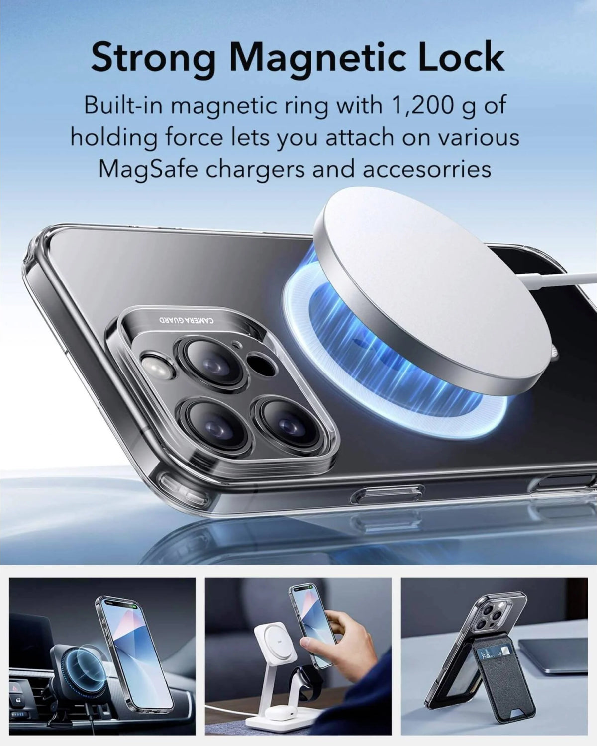 ESR Apple iPhone 16 Pro Kılıf Zero Halolock MagSafe Silikon - Buzlu Şeffaf