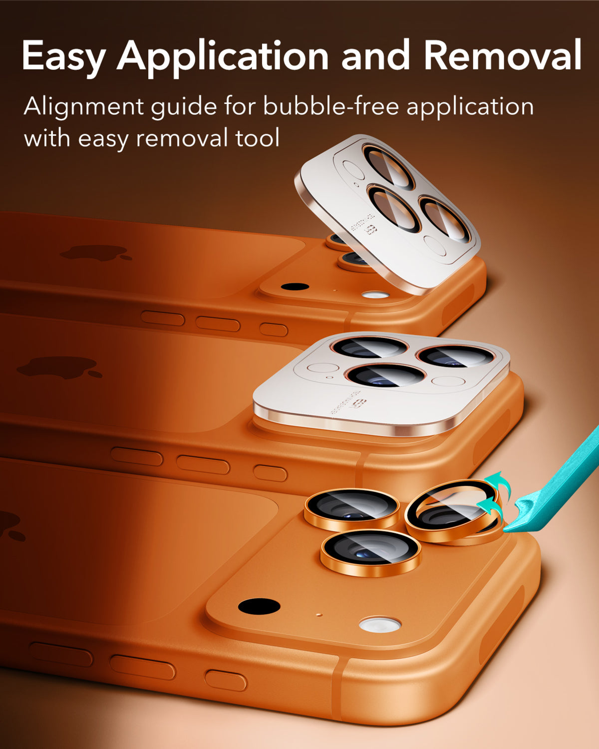 Esr iPhone 17 Pro - 18 Pro Cloud Soft Kılıf + Kamera Lens Koruyucu Seti - Turuncu