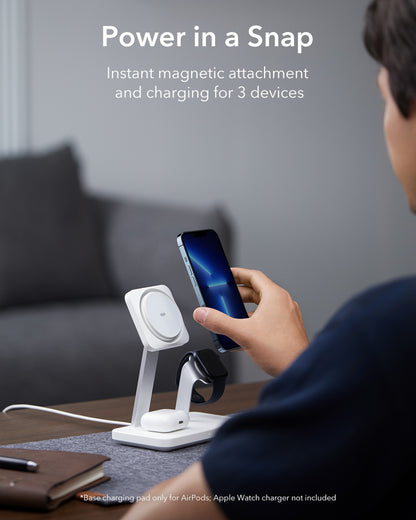 ESR 5 In 1 65W Şarj Standı iPhone + Airpods + Apple Watch + Type-C + Usb-A Magsafe Halolock -  Beyaz