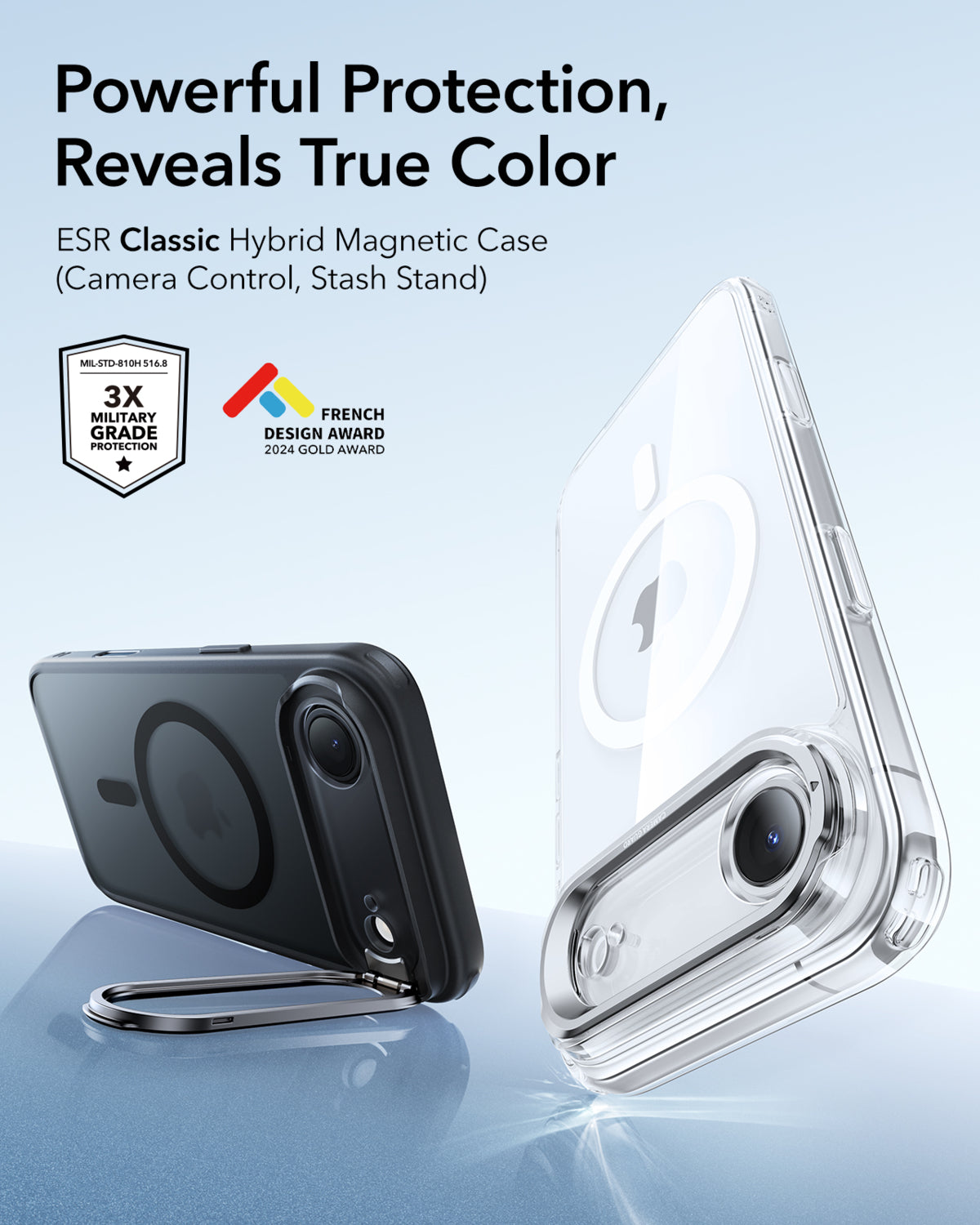 Esr iPhone 17 Air Classic Hybrid Magsafe Standlı Kılıf -Kamera Kontrol Buton