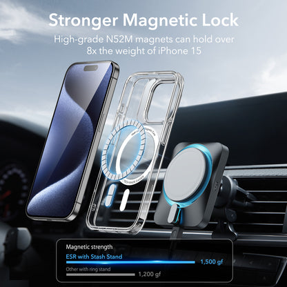 Esr Iphone 15 Pro Max Halolock Mag Safe Classic Hybrid Silikon Kılıf Şeffaf Gri