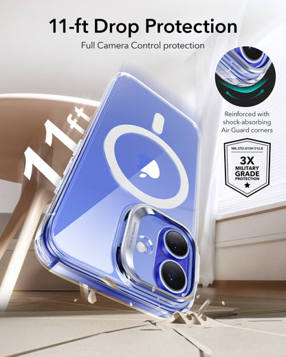 Esr Iphone 16 Plus Halolock Mag Safe Classic Hybrid Stantlı Silikon Kılıf Şeffaf - Kamera Kontrol Buton