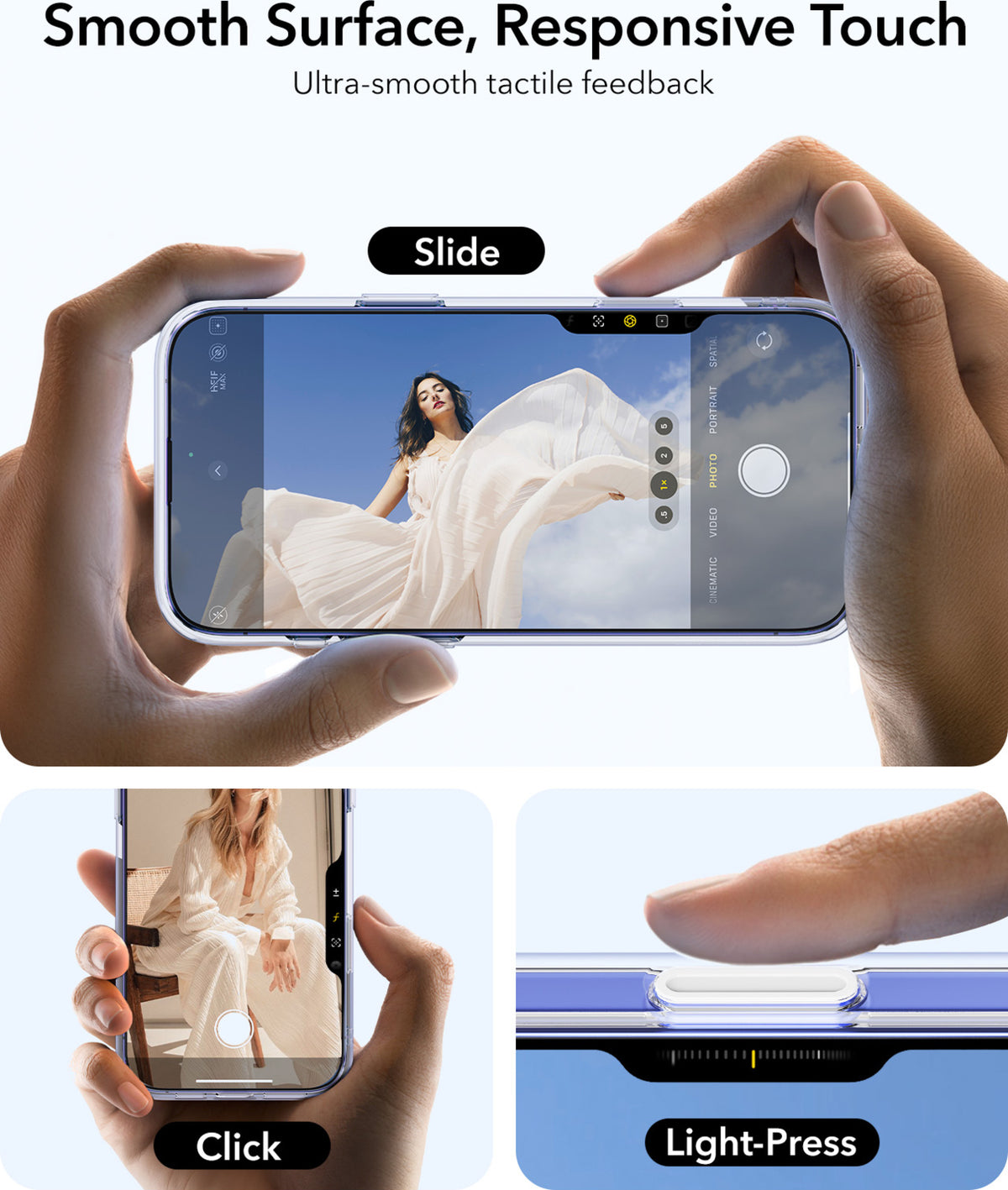 Esr Iphone 16 Plus Halolock Mag Safe Classic Hybrid Stantlı Silikon Kılıf Şeffaf - Kamera Kontrol Buton