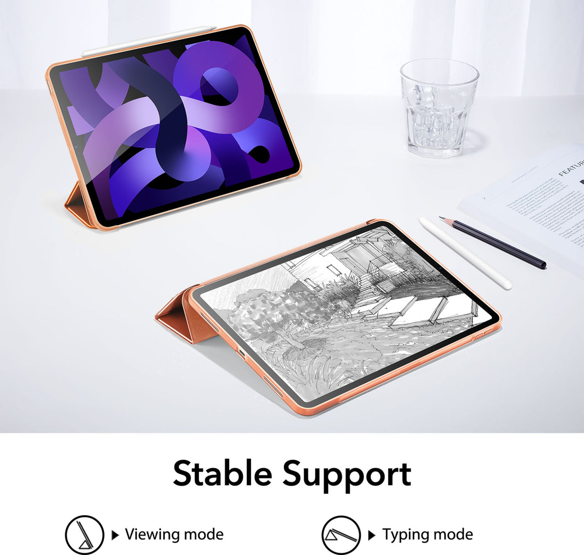 Esr Apple iPad Air 10.9" (2020–2022 | 4. & 5. Nesil | A14 Bionic / M1) Uyumlu Rebound Slim Kılıf