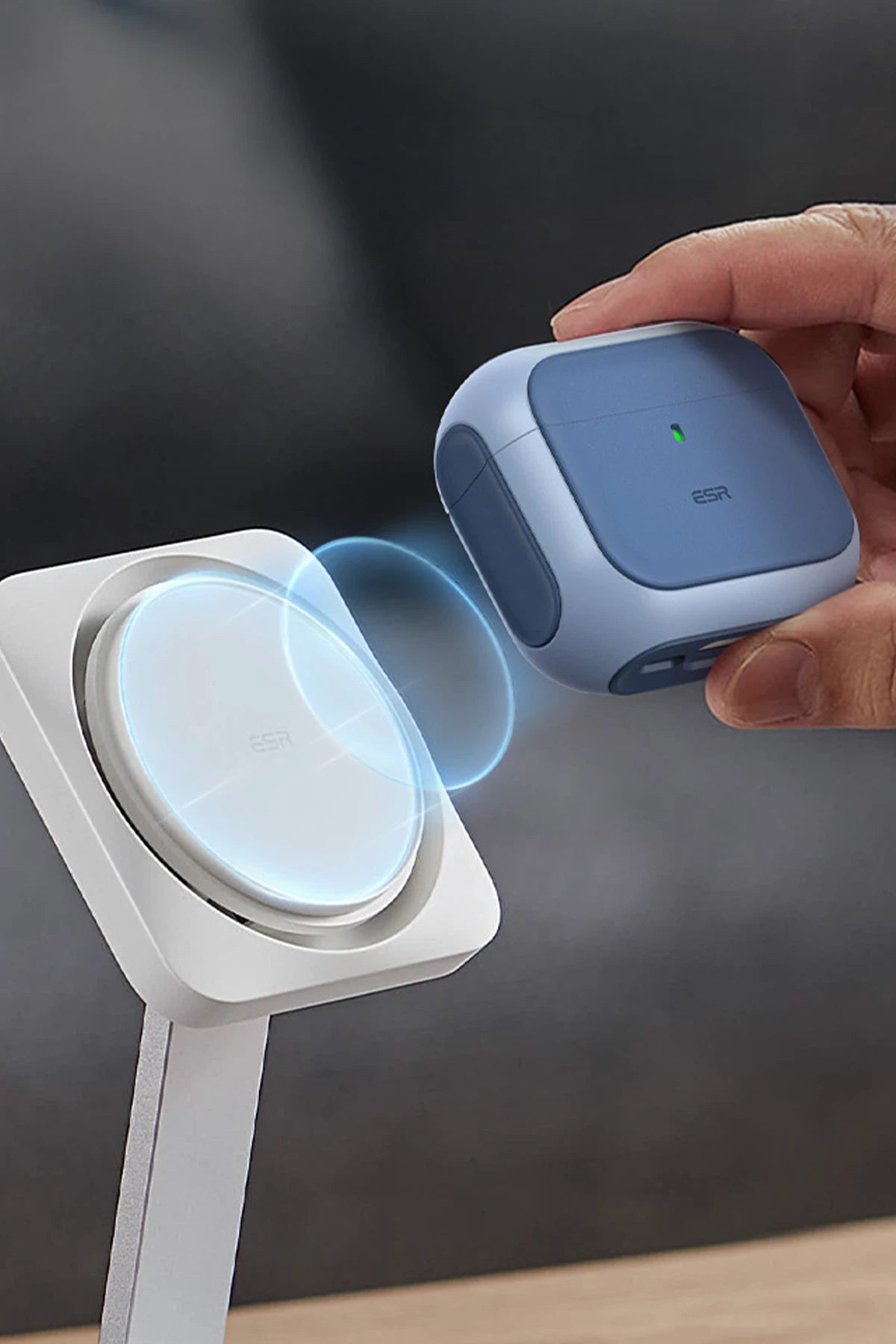 ESR Apple Airpods 4 (4.nesil) Orbit Hybrid Magsafe Şarj Destekli Kılıf - Mavi