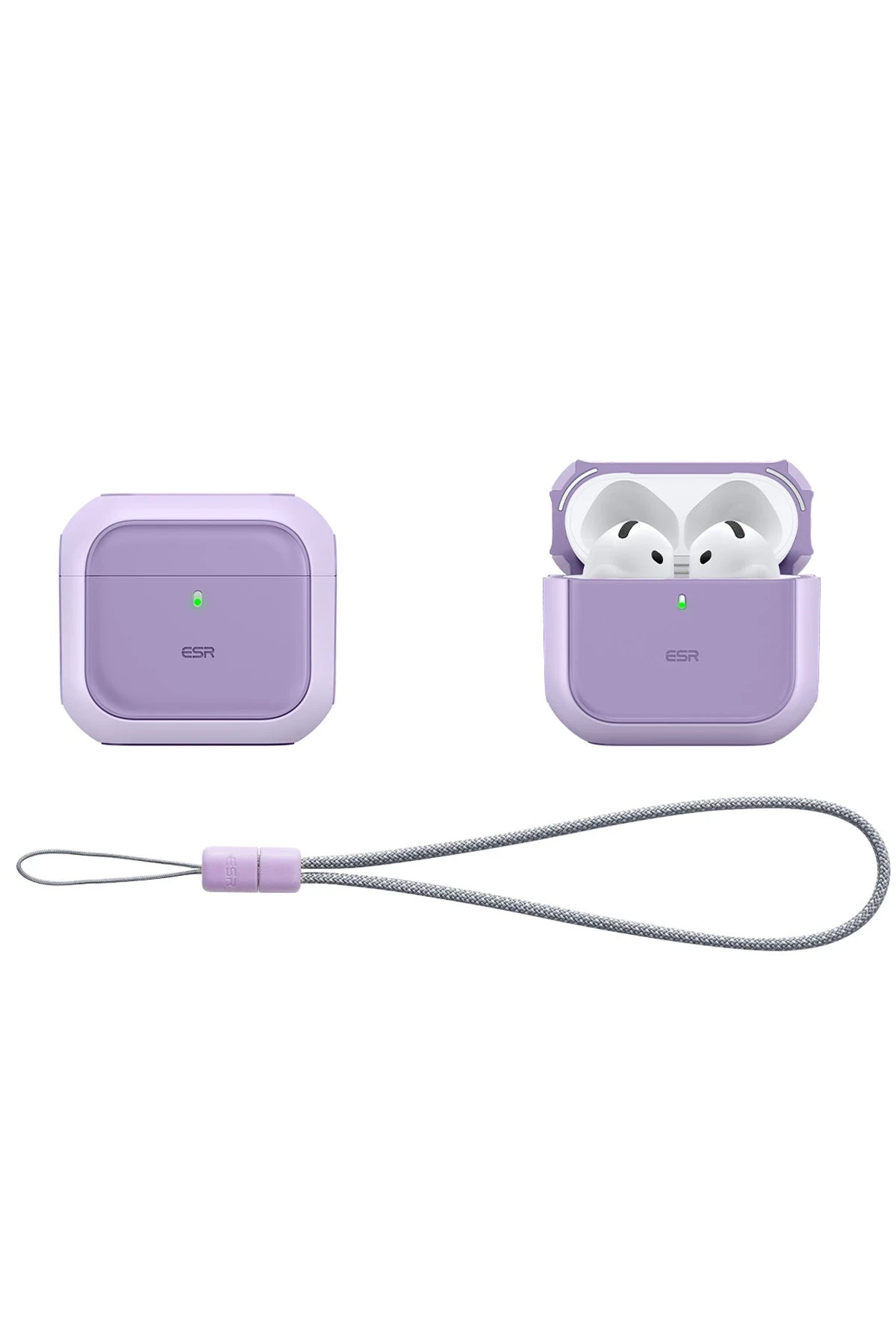ESR Apple Airpods 4 (4.nesil) Orbit Hybrid Magsafe Şarj Destekli Kılıf - Lila