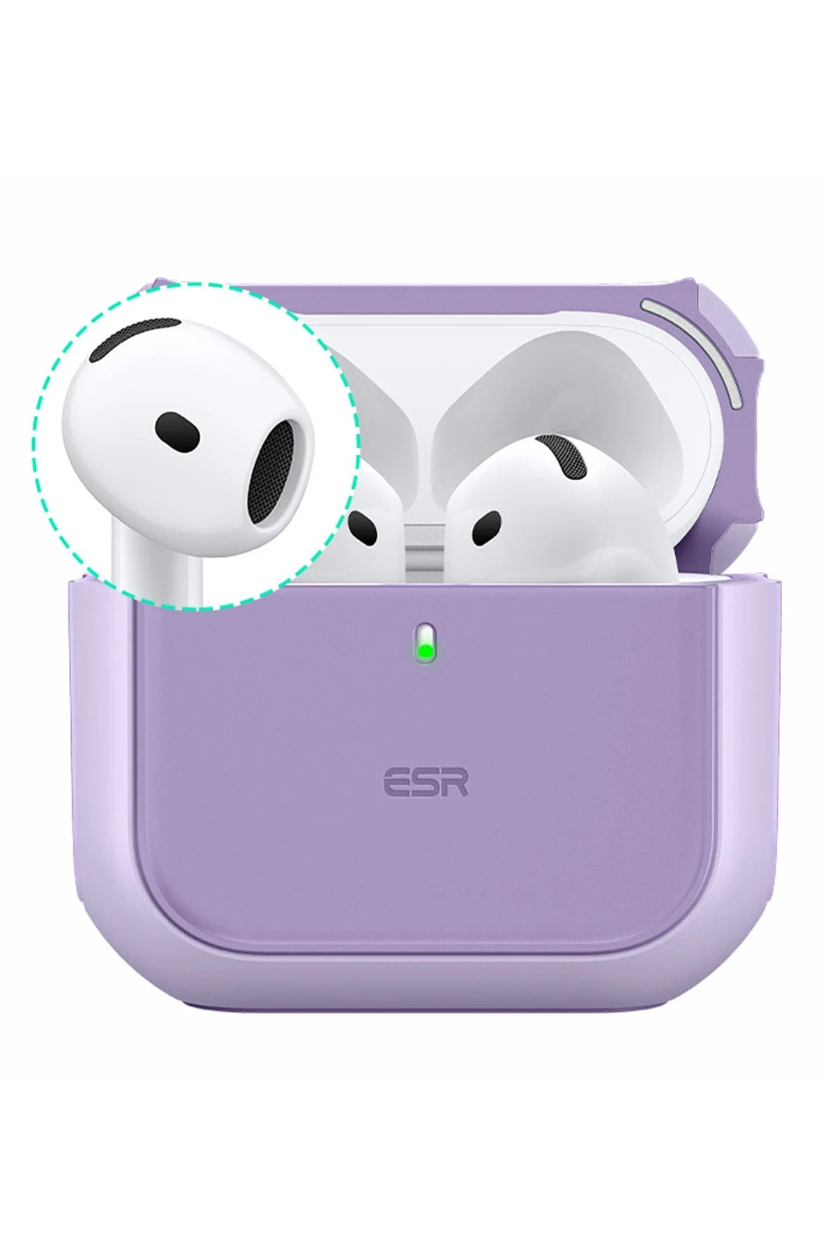 ESR Apple Airpods 4 (4.nesil) Orbit Hybrid Magsafe Şarj Destekli Kılıf - Lila
