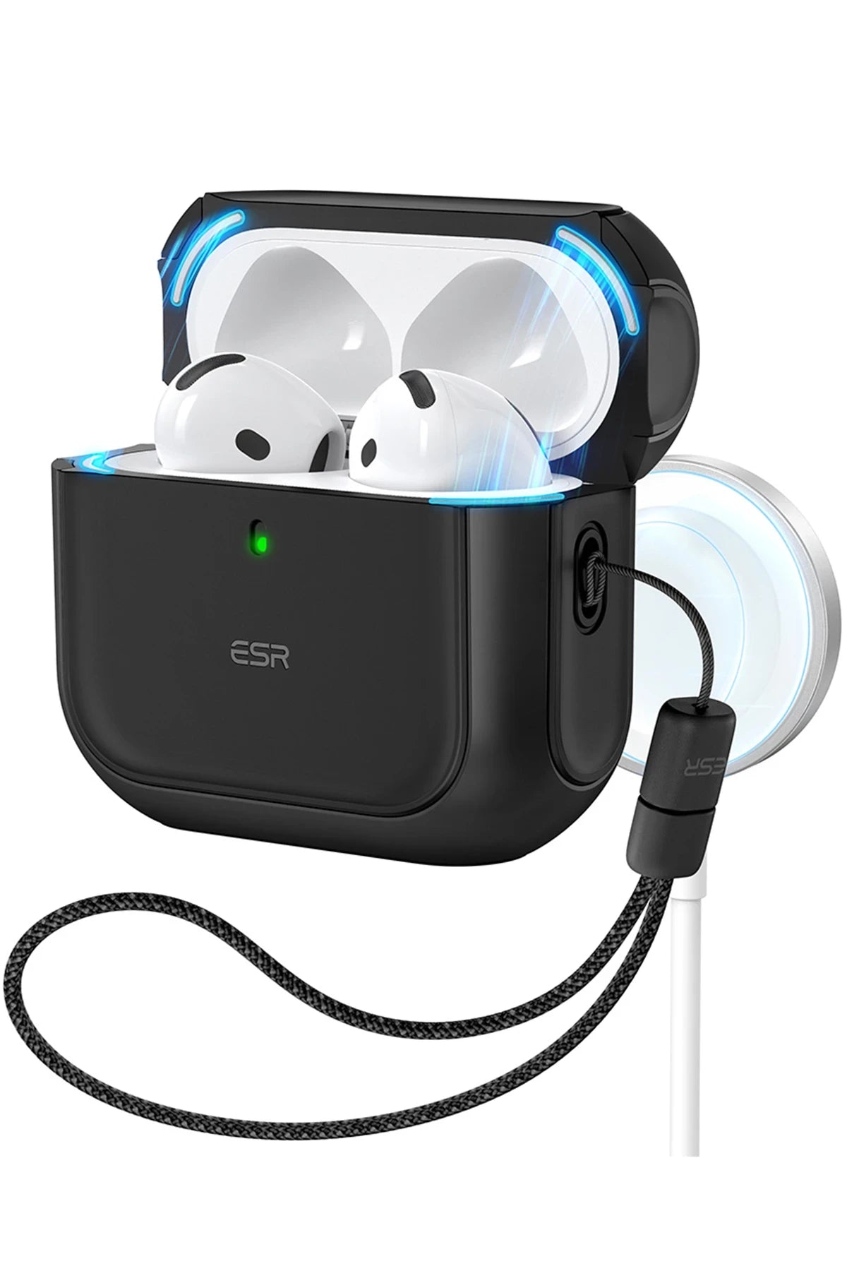 ESR Apple Airpods 4 (4.nesil) Orbit Hybrid Magsafe Şarj Destekli Kılıf - Siyah