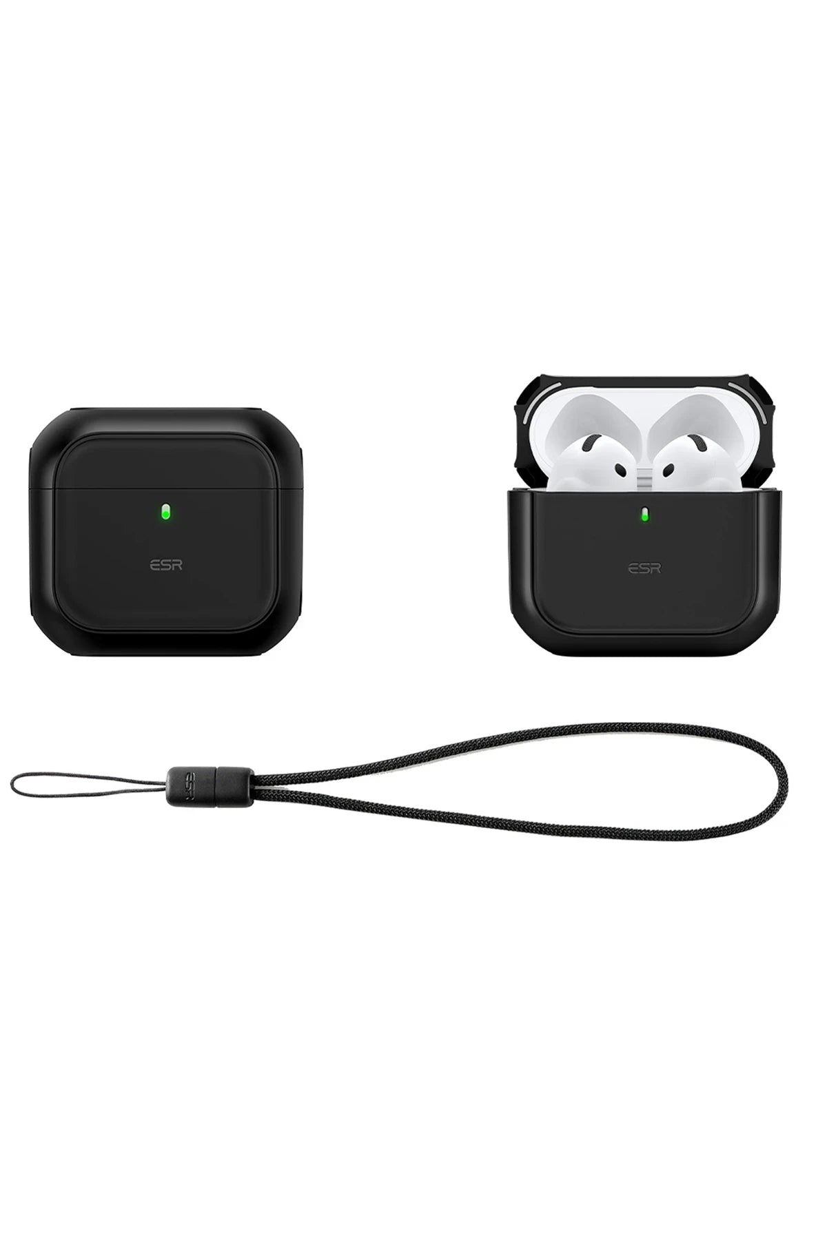 ESR Apple Airpods 4 (4.nesil) Orbit Hybrid Magsafe Şarj Destekli Kılıf - Siyah