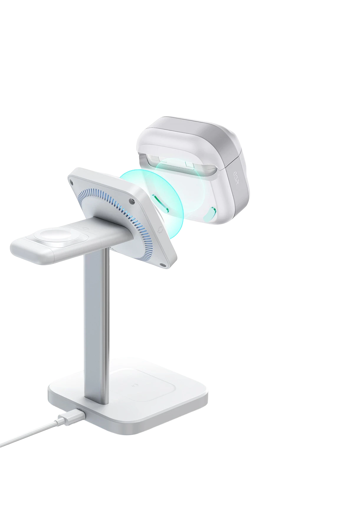 ESR Apple Airpods 4 (4.nesil) Pulse FlickLock Magsafe Şarj Destekli Kilitli Kılıf - Beyaz